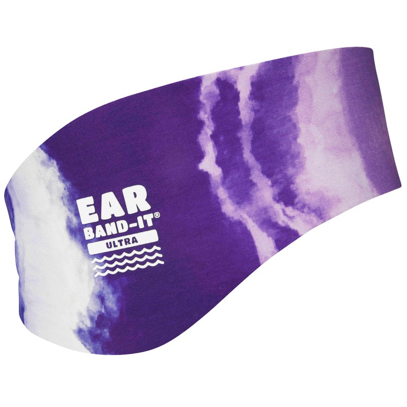إير باند-إت عصابة رأس Earvolution Ear Band-It Ultra للسباحة للأطفال والكبار - تم اختراعها من قبل طبيب الأنف والأذن والحنجرة - نيوبرين مضاد للانزلاق للحماية - تباع المعجون بشكل منفصل - صبغة كبيرة باللون الأرجواني - Image 1